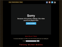 Tablet Screenshot of fantasywomenbattles.com